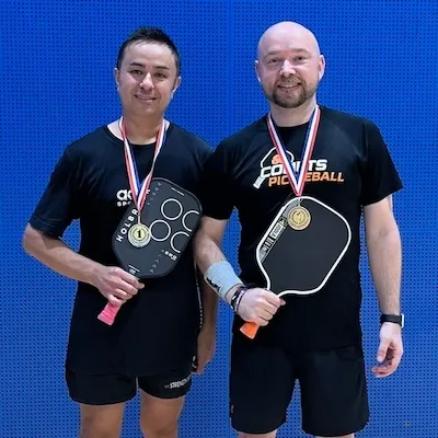 Shar and Chris - Fleet Open 2025 - Mens 3.5+ Gold Medal
